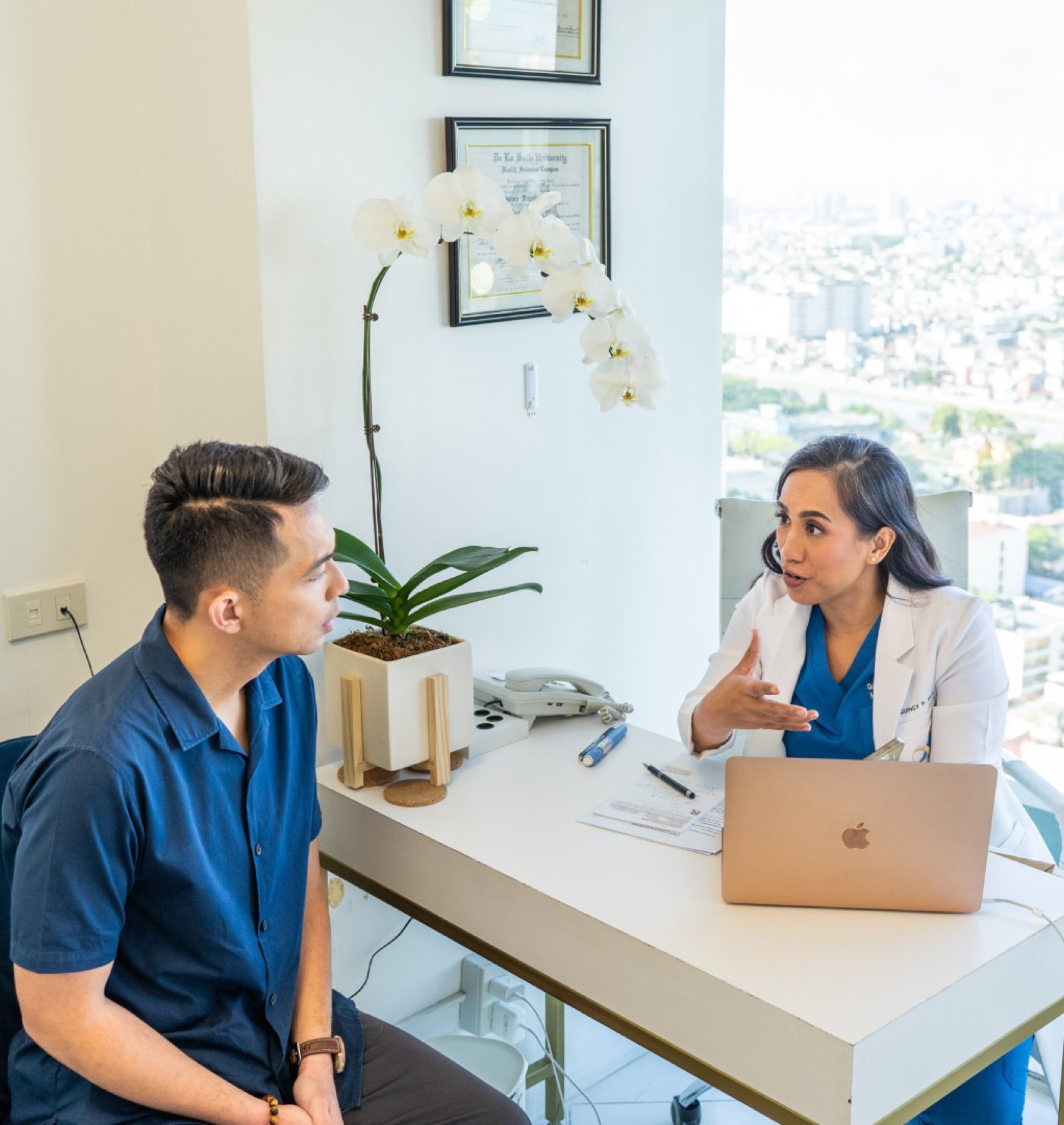 Dr. Quincy Raya in consultation at Raya Preventive, Metro Manila
